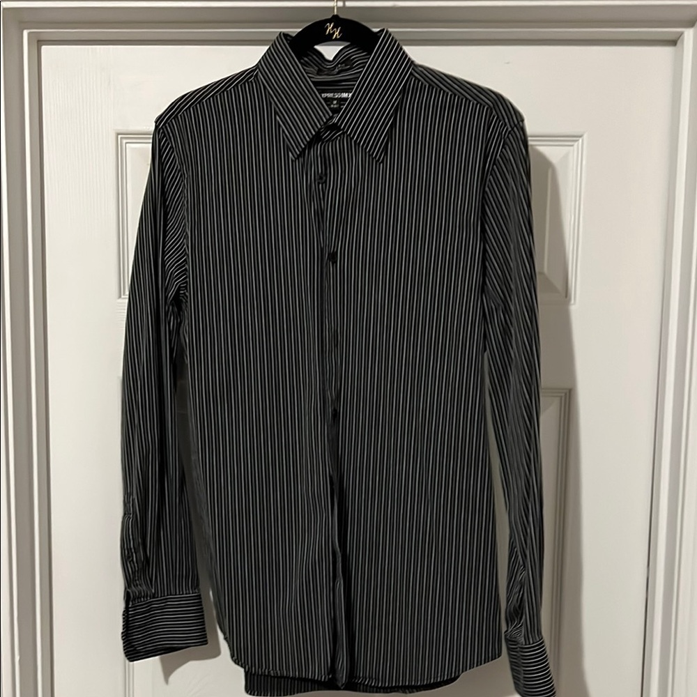 Express Black Casual Button Down Shirt